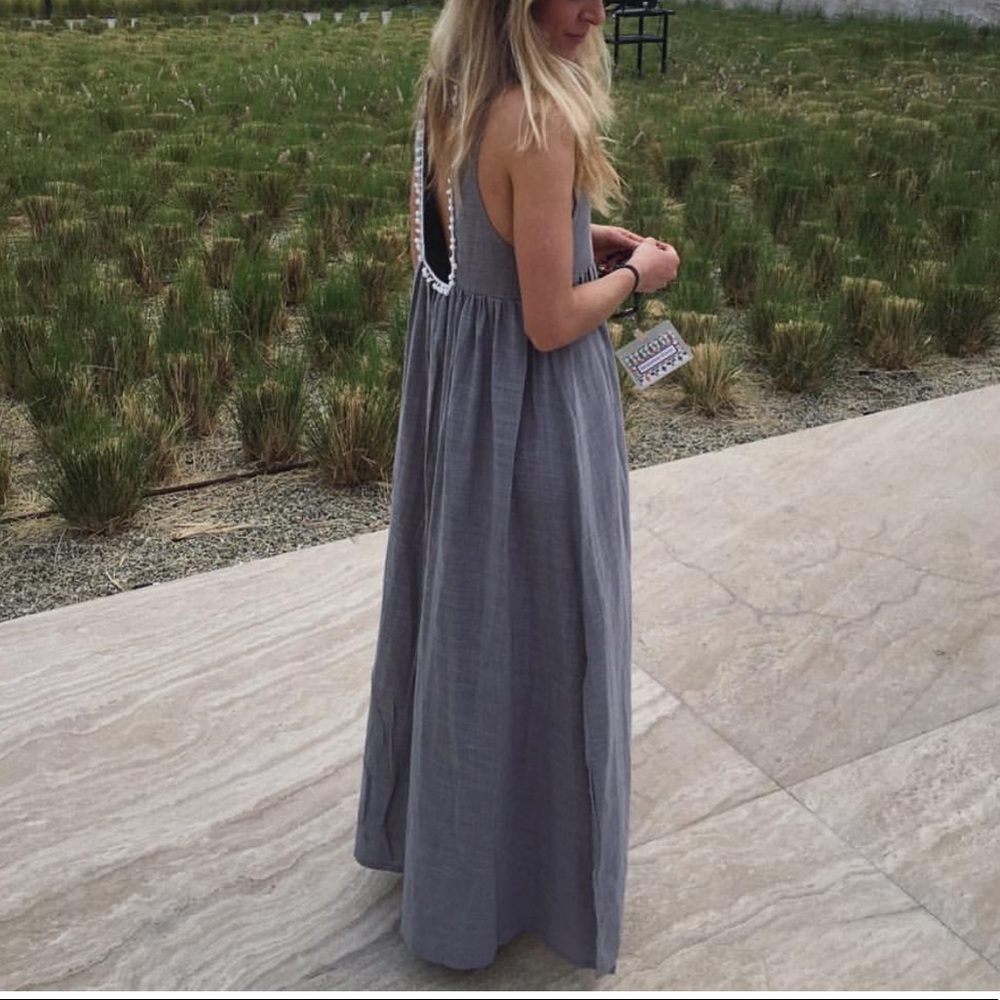 Nightwalker dress with Pom Pom trim backing.